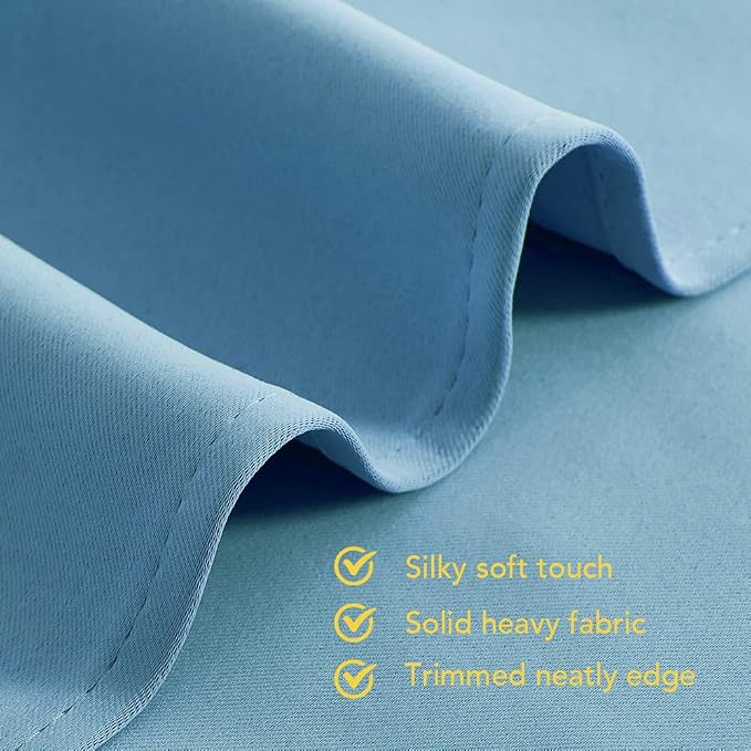 NICETOWN Blackout Curtains for Bedroom, Teal Blue, 42 W by 80 L, Thermal - Image 5