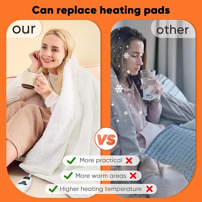 greenoak Heated Blanket Electric Full 72"X84", Heating Blankets - Image 5