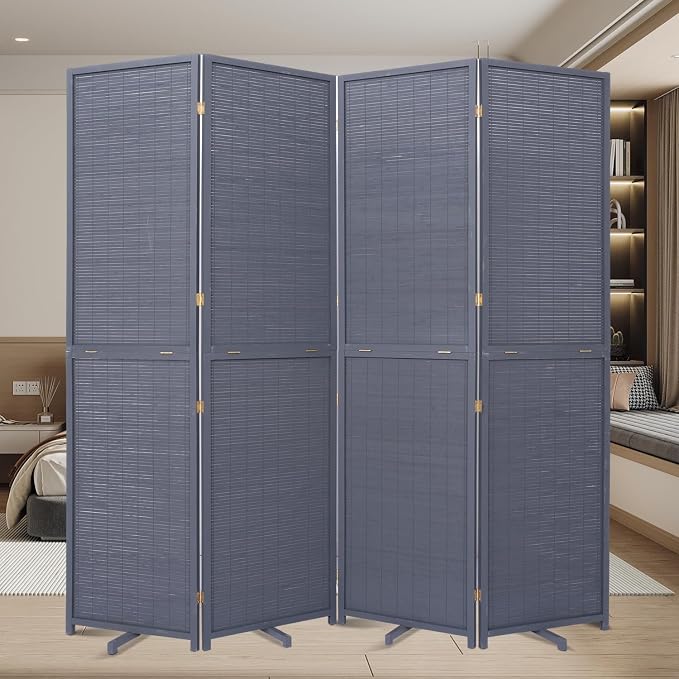 Bamboo Room Divider Folding Privacy Screens, Wall Divider by JVVMNJLK