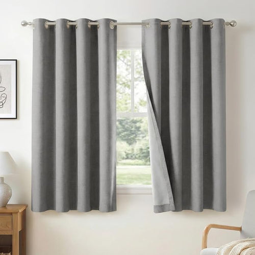 100% Blackout Shield Linen Blackout Curtains by 100BlackoutShield