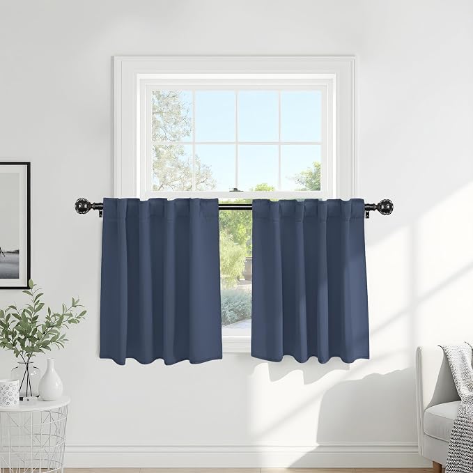 PONY DANCE Short Curtains for Small Window by PONYDANCE