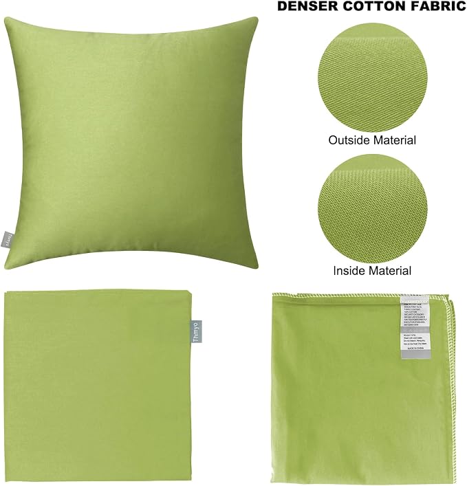 Thmyo 4-Pack 100% Cotton Comfortable Solid Decorative Throw Pillow Case - Image 6