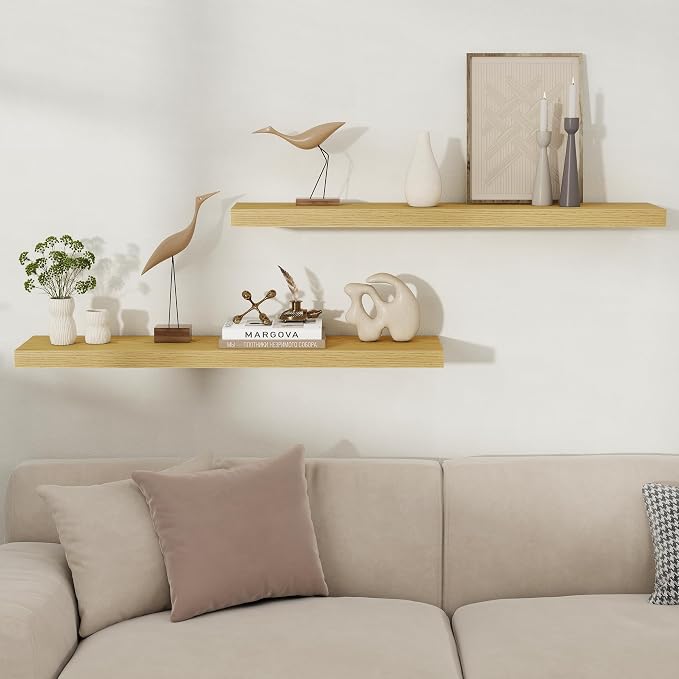 Fun Memories Rustic Wood Floating Shelves - Image 2