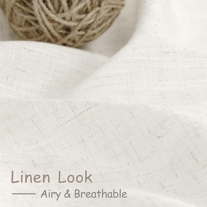Nanspring Extra Wide 100x108 Inch Linen Curtains - Image 4