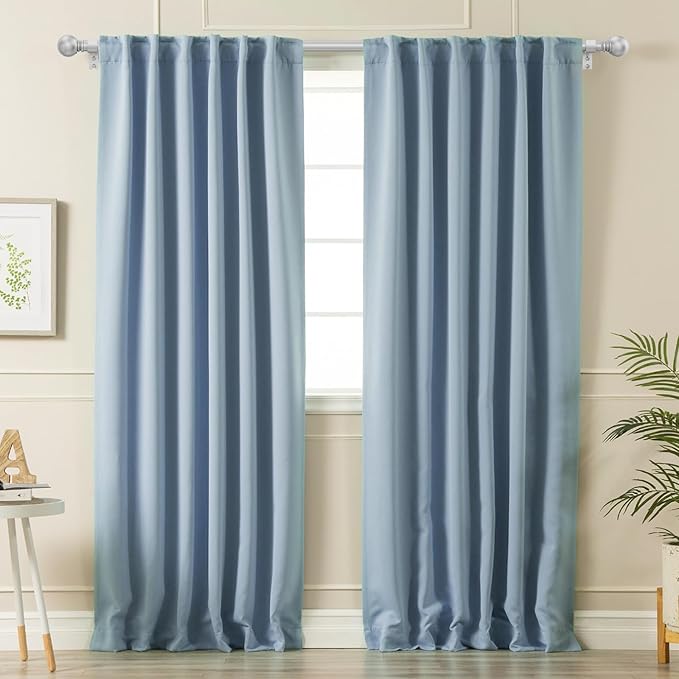 Silver Curtain Rods for Windows - Image 6