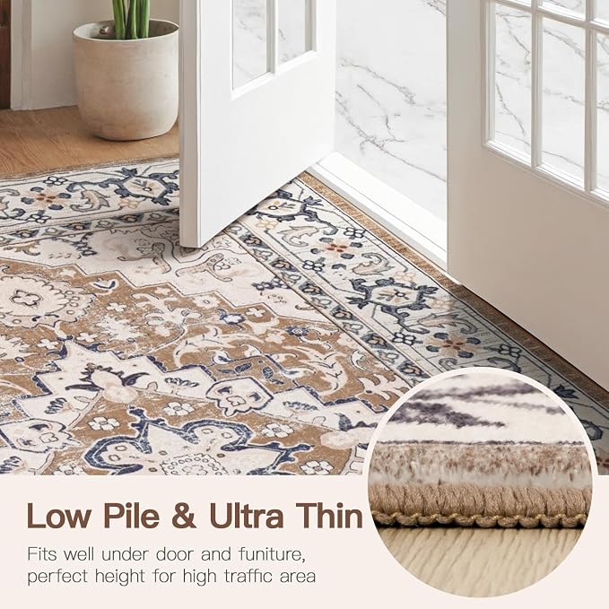 Lofus 2'6"x14' Runner Rug for Hallways, Washable Kitchen Rugs, Non-Slip Rugs - Image 5