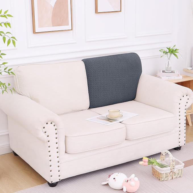 Smiry Waterproof Couch Cushion Covers, Stretch Jacquard Thick Sofa Cushion - Image 5
