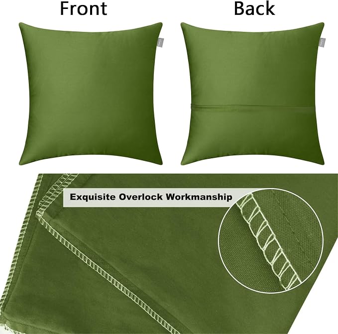 Thmyo 4-Pack 100% Cotton Comfortable Solid Decorative Throw Pillow Case - Image 7