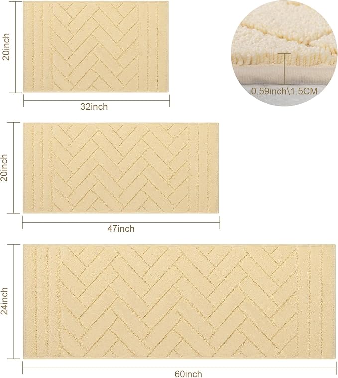 hicorfe Indoor Doormat, Front Back Door Mat Rubber Backing Non Slip Door Mats - Image 2