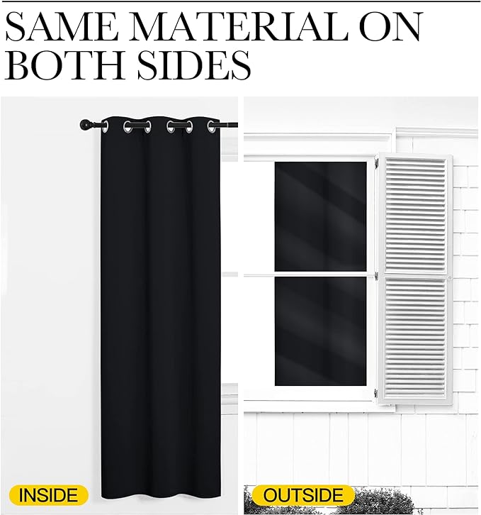 NICETOWN Blackout Draperies Window Curtain Panels, Autumn/Winter Thermal - Image 6