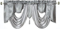 GOHD Valarie Fancy Window Valance. 54 x 18. Taffeta Fabric by GOHDGoldenOceanHomeDecor