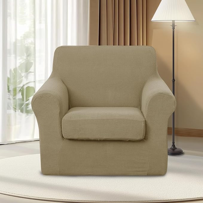 U-NICE HOME 2 Pieces Chair Covers Stretch Couch Cover Sofa Cover Washable Chair - Image 2