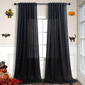 Pitalk 102 Inch Long Curtains Black by Pitalk