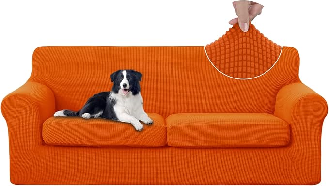 U-NICE HOME 3 Pieces Stretch Couch Cover Sofa Cover Washable Sofa Slipcover by U-NICEHOME