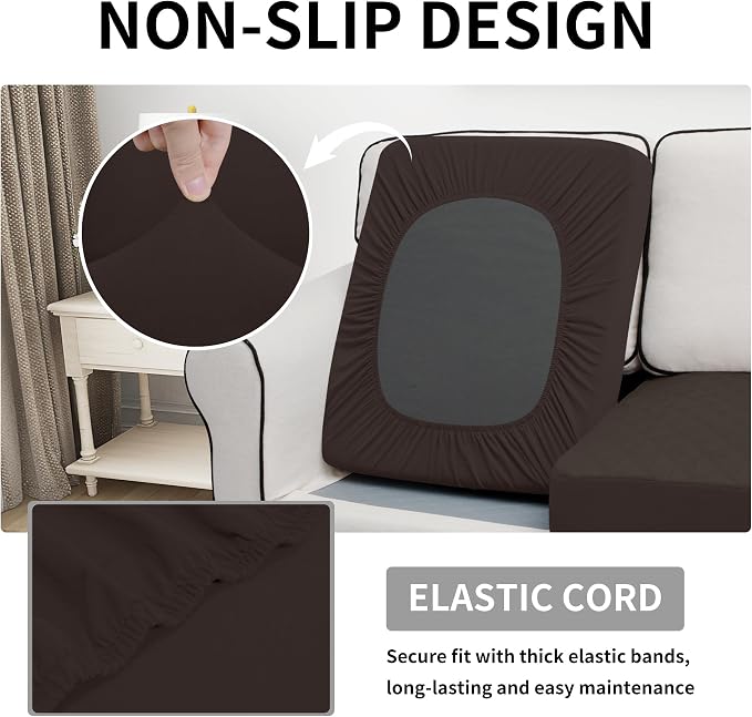 Easy-Going Waterproof Oversized Chair Cushion Covers, Non-Slip Leakproof Sofa - Image 3