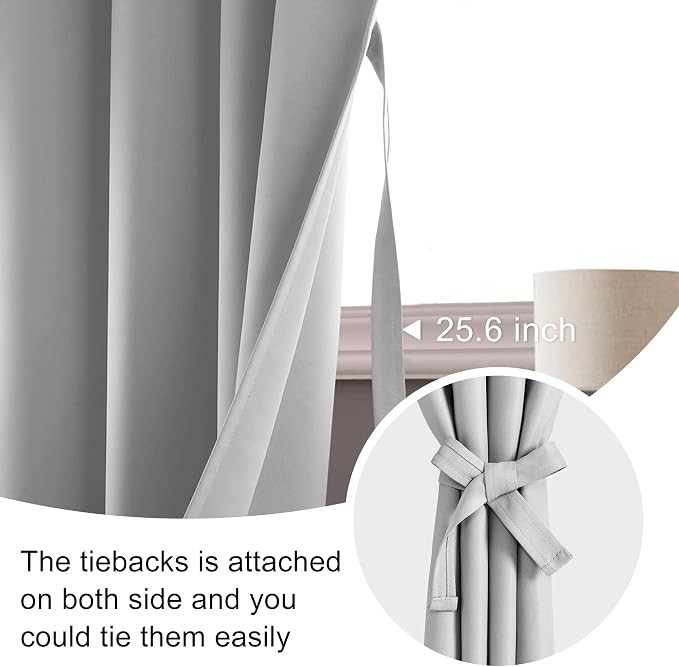 JIUZHEN Silver Grey Curtains for Living Room - Image 5