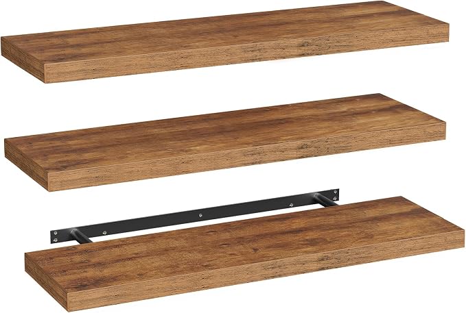 RALGEND Floating Shelves for Wall, 1.5" Thick Wall Shelf Set of 3 by RALGEND