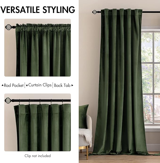 MIULEE Velvet Curtains 100 inches - Image 2