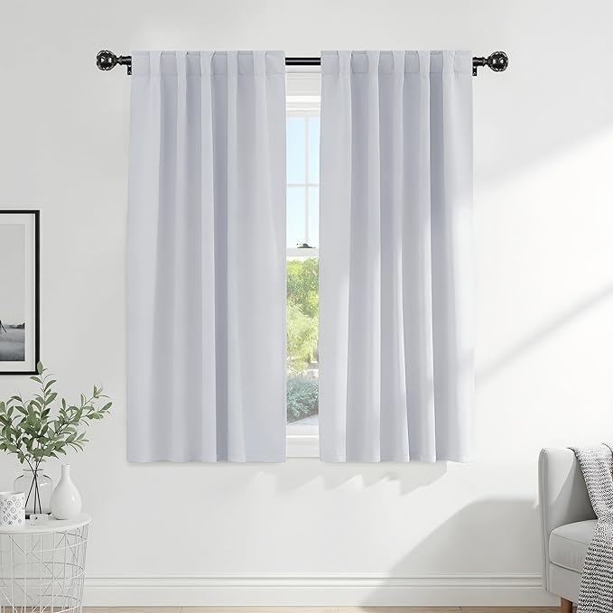 PONY DANCE Greyish White Non-See-Through Curtains by PONYDANCE