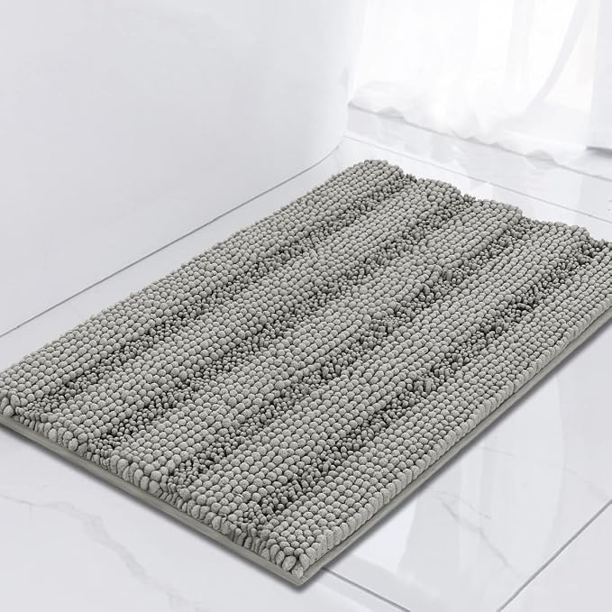 Turquoize Chenille Shaggy Non Slip Bath Mat by Turquoize