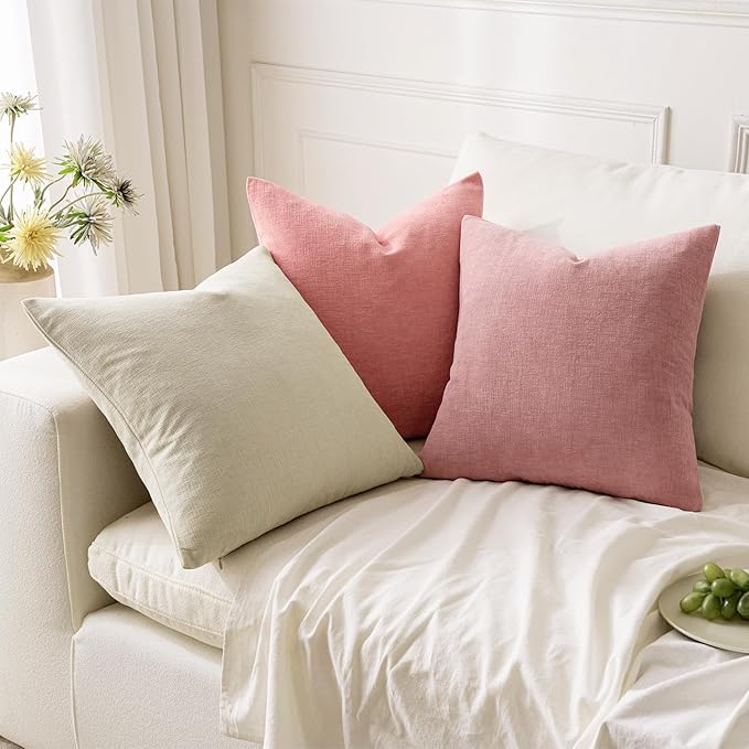 MIULEE Coral Red Couch Pillow Covers 18x18 Inch - Image 5
