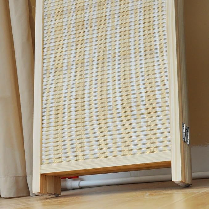 Furnnylane 6 Panel Bamboo Room Divider – 5.6 ft Tall Folding Privacy Screen - Image 5