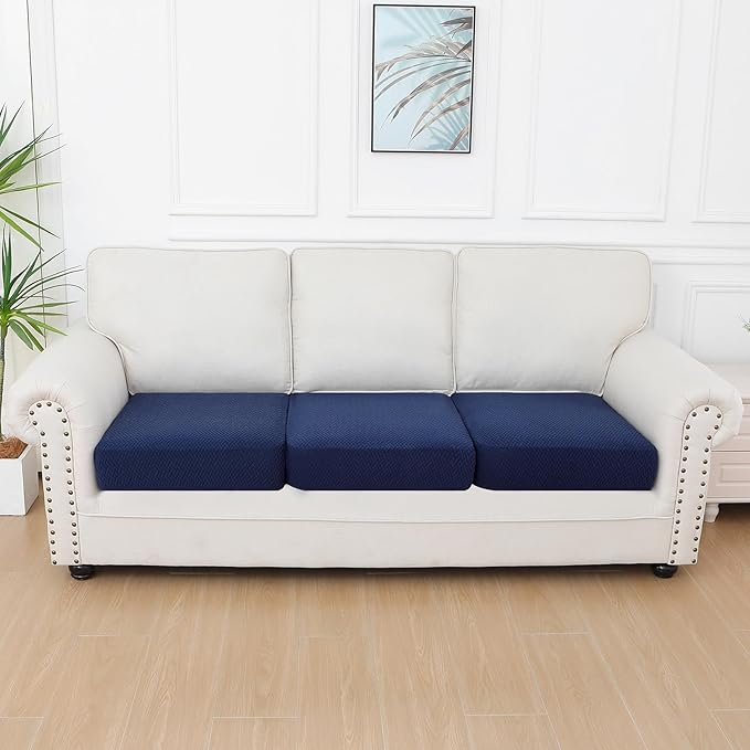 Smiry Waterproof Couch Cushion Covers, Stretch Jacquard Thick Sofa Cushion - Image 5