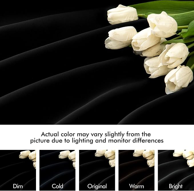 MIULEE Black Back Tab Blackout Curtains 84 Inch Length 2 Panels Set - Image 8