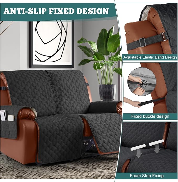 Ruaozz Waterproof Recliner Sofa Covers, 1-Piece Couch Covers - Image 6
