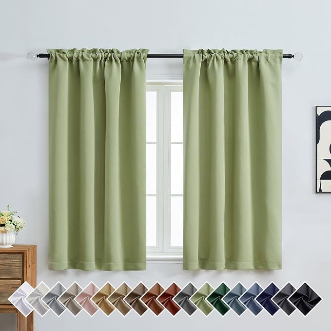 OVZME Sage Green Blackout Curtains by OVZME