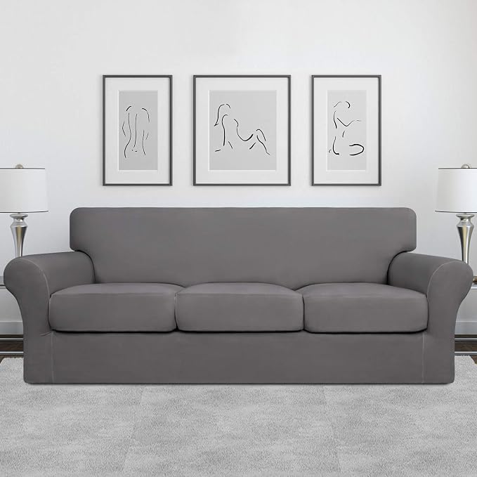 Easy-Going 4 Pieces Stretch Soft Couch Cover - Image 2