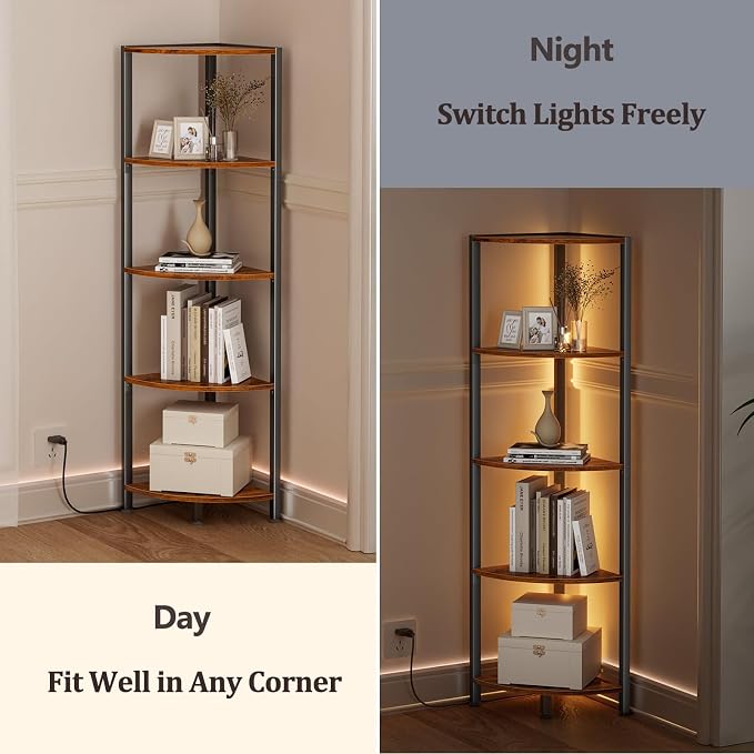 Furnulem 5 Tier Corner Shelf - Image 5