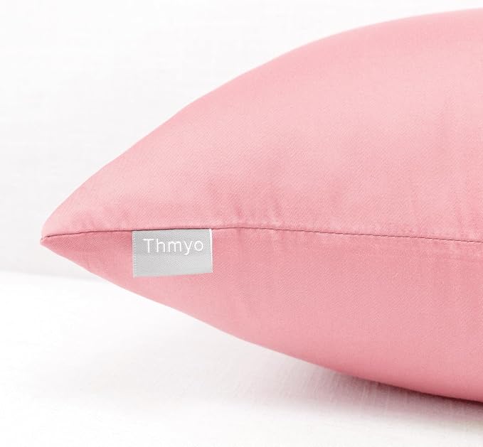 Thmyo 4-Pack 100% Cotton Comfortable Solid Decorative Throw Pillow Case Square - Image 8