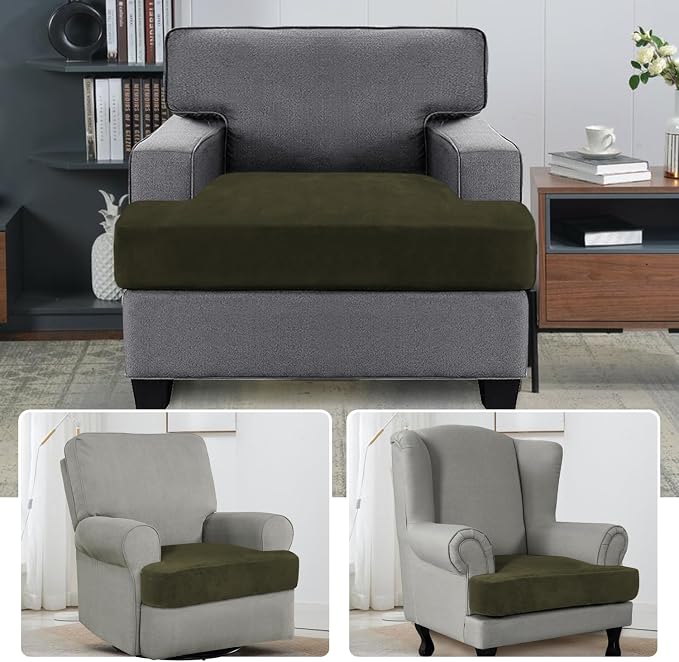 H.VERSAILTEX Stretch Velvet T Cushion Chair Covers - Image 2
