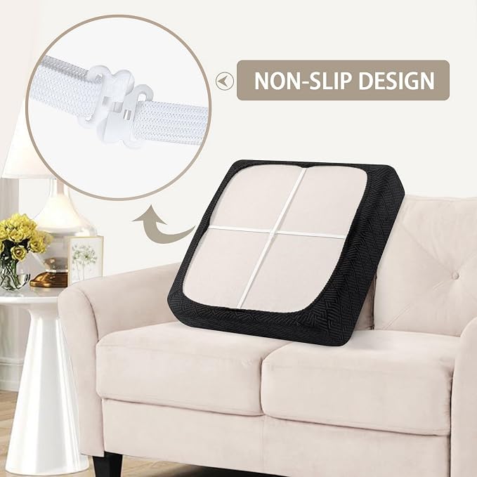 SearchI Stretch Jacquard Sofa Couch Cushion Covers Replacement Reversible - Image 5