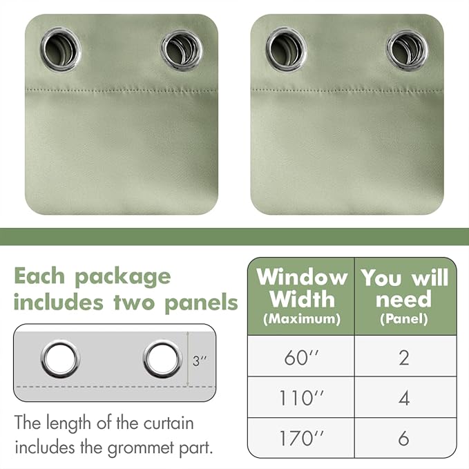 MIULEE Room Darkening Curtains Thermal Insulated Drapes Solid Window Treatment - Image 6