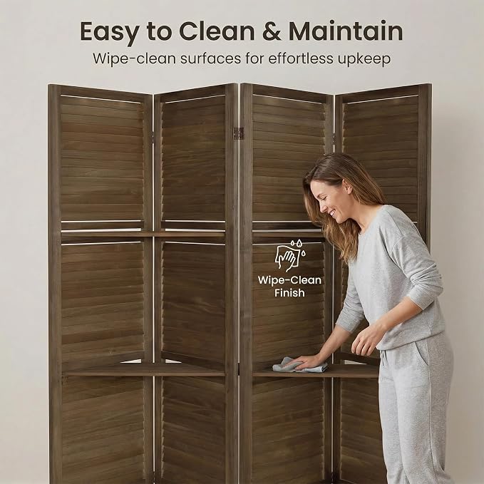 Bluecat 4 Panel Folding Room Divider - Image 5