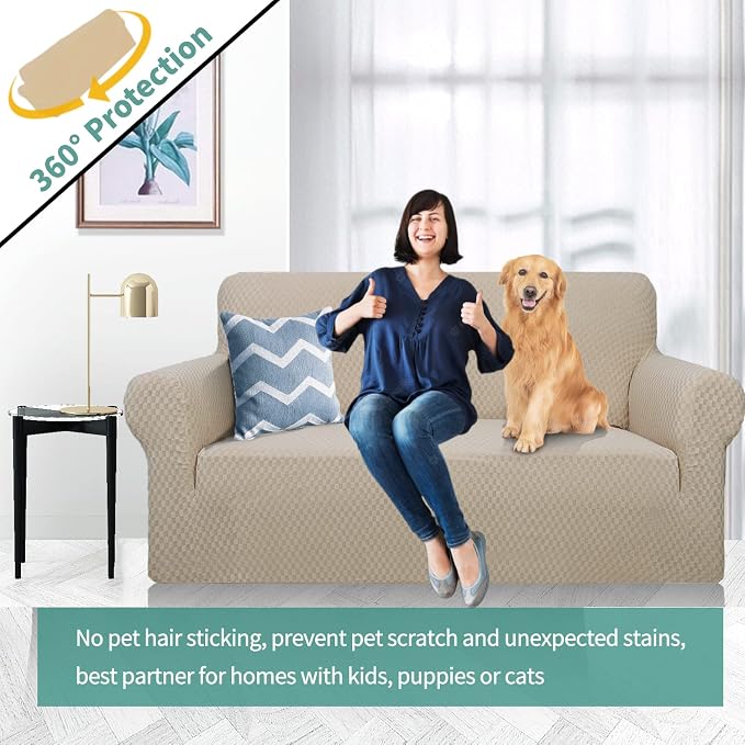 YEMYHOM Couch Cover Latest Jacquard Design High Stretch Sofa Covers - Image 2