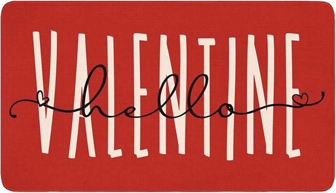 Valentines Door Mat, Entryway Front Porch Valentine's Welcome Mat by Xsinufn