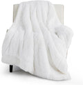 Bedsure GentleSoft Fluffy White Throw Blanket, Soft Cozy Furry Sherpa Fleece by BEDSURE