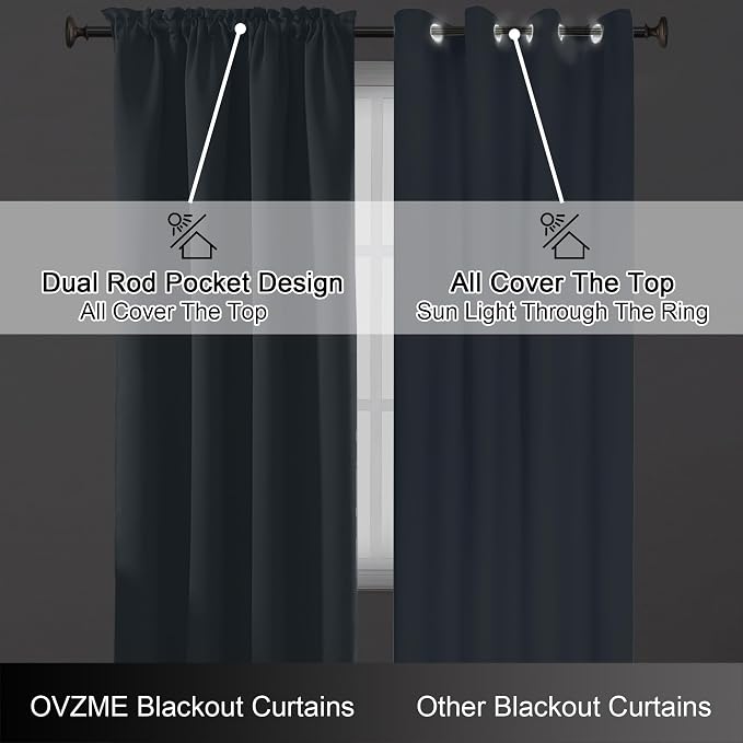 OVZME Extra Long 10 FT Blackout Curtains - Image 8