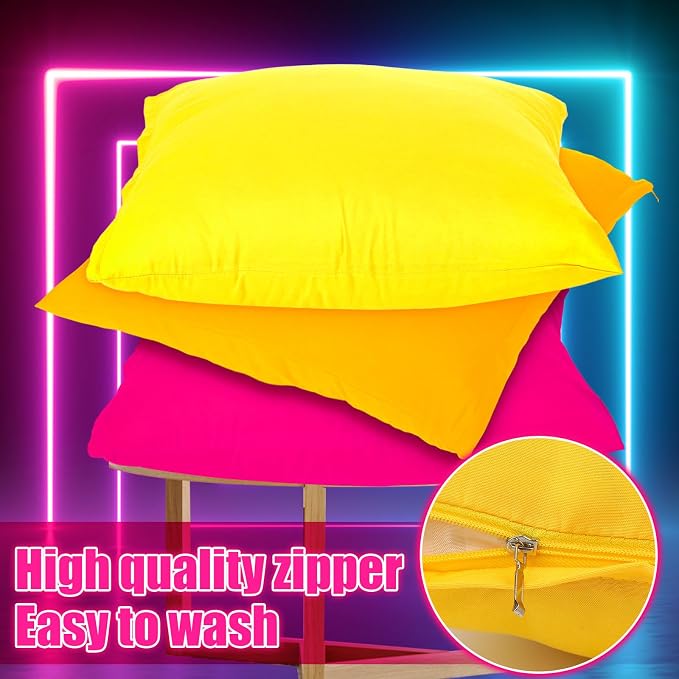 Preboun 8 Pcs 18 x 18 Inch Bright Colors Decorative Throw Pillow Covers Mixed - Image 3