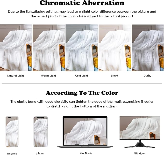 NEWCOSPLAY Super Soft King Blanket White Premium Silky Flannel Fleece Leaves - Image 6
