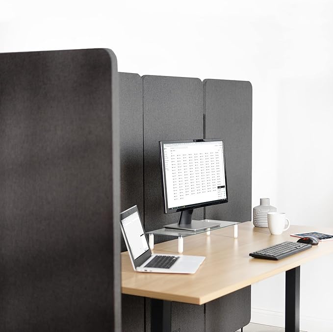 VIVO Freestanding 24 x 66 inch Privacy Panel, Cubicle Divider, Acoustic Wall - Image 5