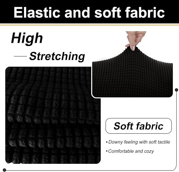 U-NICE HOME 4 Pieces Oversized Stretch Couch Cover Sofa Cover Washable Slipcover - Image 6