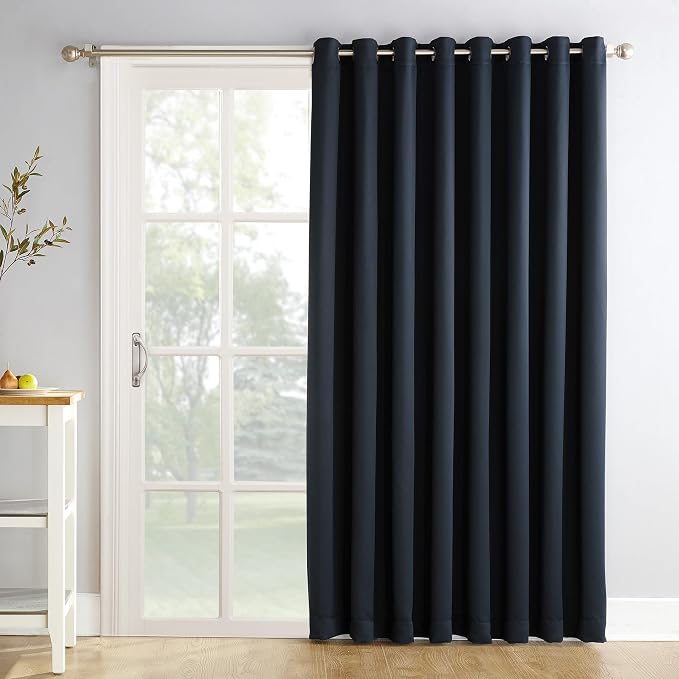 Sun Zero Easton Extra-Wide Blackout Grommet Sliding Patio Door Curtain Panel by SunZero%E2%84%A2