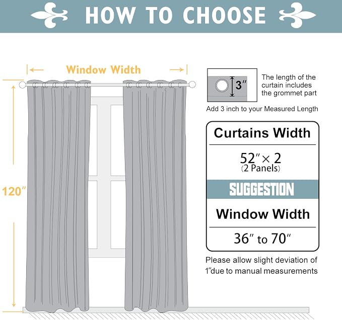 ChrisDowa White 100% Blackout Curtains 120 inch Long - Image 7