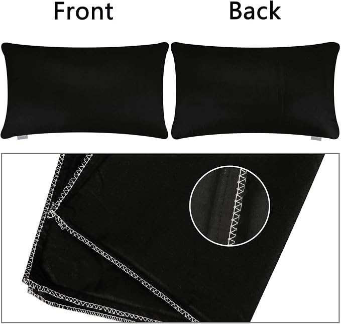 Thmyo 4-Pack 100% Cotton Lumbar Comfortable Solid Decorative Throw Pillow Case - Image 5