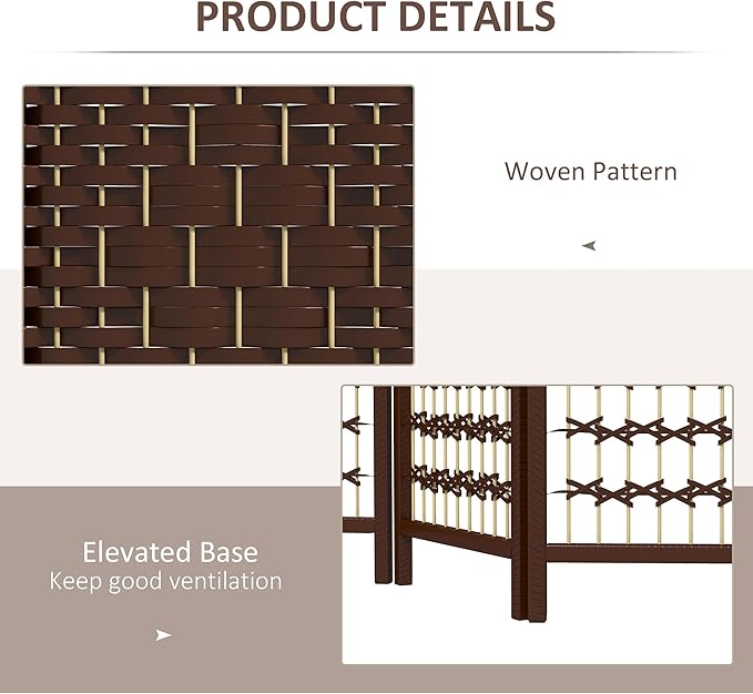 HOMCOM 3 Panel Room Divider, Folding Privacy Screen, 5.6' Room Separator - Image 5