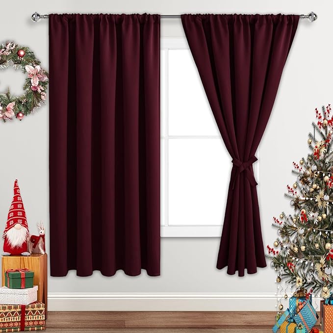 JIUZHEN Christmas Blackout Curtains by JIUZHEN
